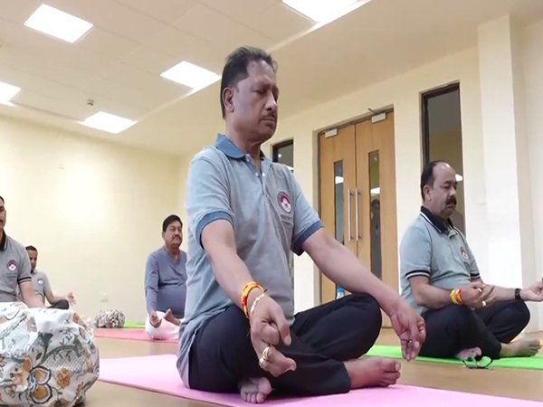 Chhattisgarh CM performs yoga on Day 2 Chintan Shivir (Photo: Chhattisgarh CMO)