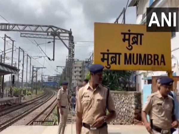 Visuals from Mumbra Railway Station in Thane, where some passengers travelling towards CSMT fell from the train. (Photo/ANI)