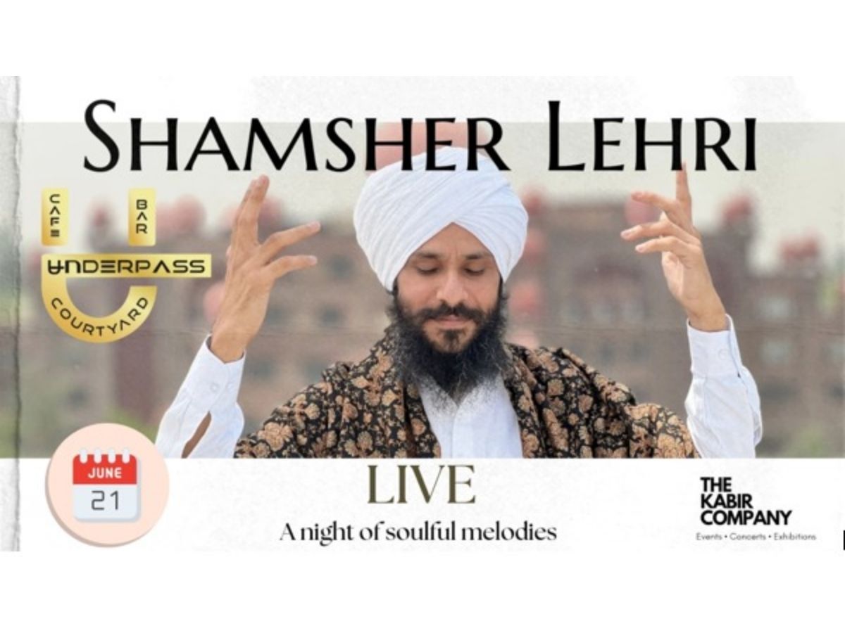 Join Shamsher Lehri live at Cafe Underpass on June 21, 2025, for a soulful Punjabi Sufi concert in Delhi! Don't miss this vibrant night of music.