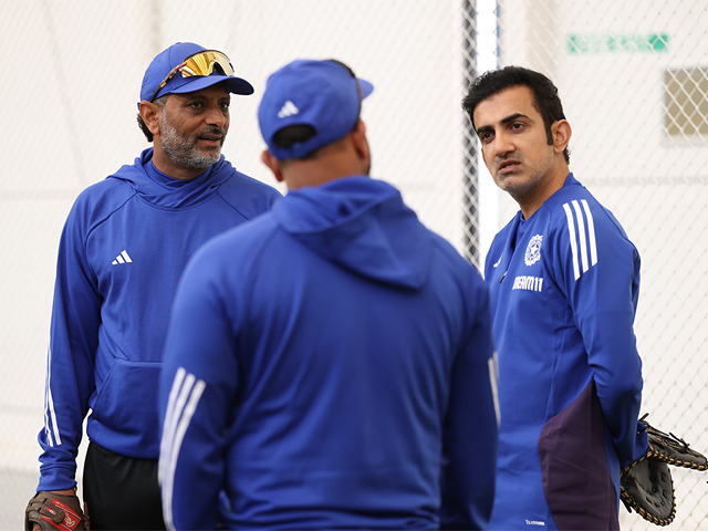 India head coach Gautam Gambhir with staff (Photo: @BCCI/X) 