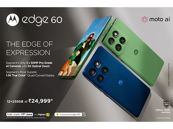 Motorola launches the edge 60 starting at just Rs. 24,999*
