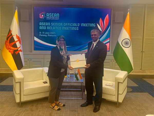 Secretary (East) P Kumaran, Permanent Secretary, Brunei Darussalam's Ministry of Foreign Affairs, Hajah Johariah Binti Abdul Wahab (Image Credit: X/@MEAIndia)