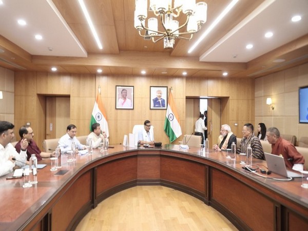 Delegation from Bhutan's Gelephu Mindfulness City Project with Assam CM Himanta Biswa Sarma (Photo/ANI)