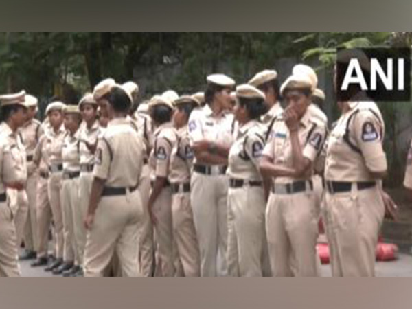 Police force deployed at BRK Bhavan ahead of K Chandrasekhar Rao’s appearance at PC Ghosh Commission (Photo/ANI) 