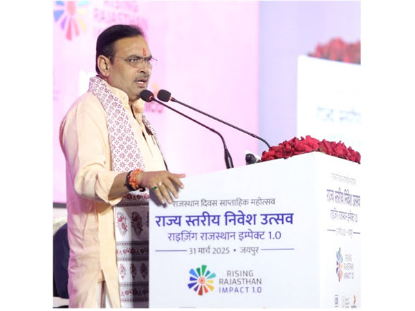 Hon’ble Chief Minister of Rajasthan, Shri Bhajan Lal Sharma, speaking during the Rising Rajasthan Impact 1.0 event held in Jaipur on 31st March 2025