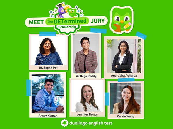 Six-member jury for the DETermined Scholarship, including (L–R, top to bottom): Dr. Sapna Poti, Kirthiga Reddy, Anuradha Acharya, Arnav Kumar, Jennifer Dewar, Carrie Wang