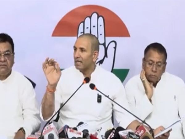 MP Congress Chief Jitu Patwari addressing the media at state Congress office in Bhopal on Wednesday (Photo/ X @INCMP)