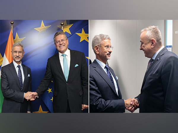 EAM Jaishankar with Maros Sefcovic (left) and Jozef Sikela (right) (Photos/ X@DrSJaishankar)