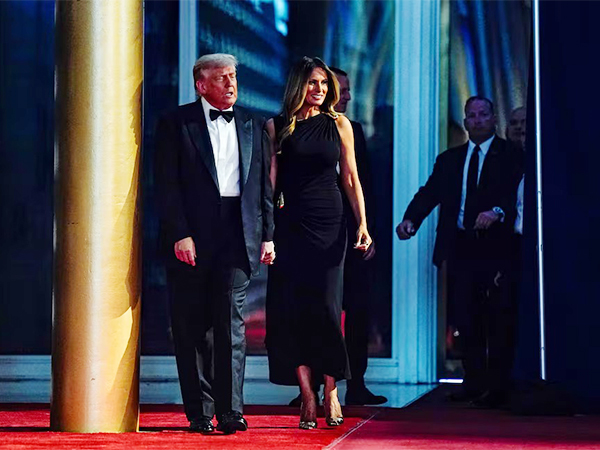 US President Donald Trump and First Lady Melania Trump attend 