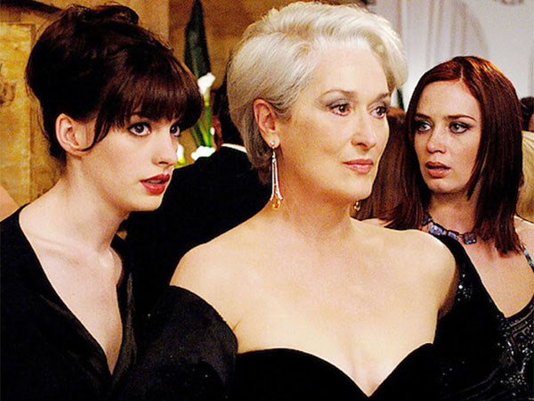 Meryl Streep, Anne Hathaway, Emily Blunt in a still from 'The Devil Wears Prada' (Image source: Jio Hotstar))
