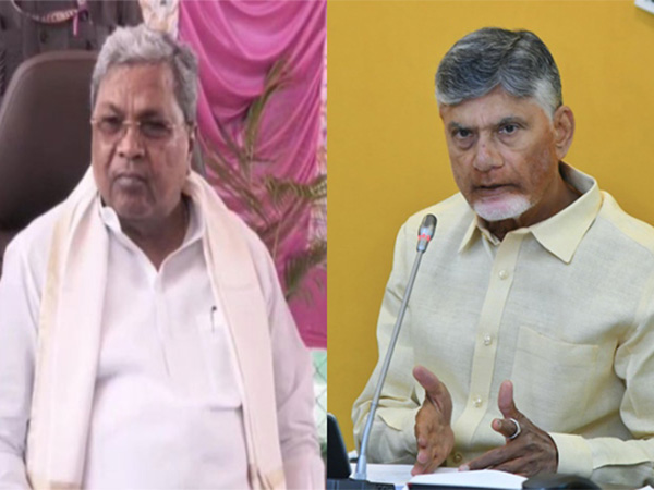 Karnataka CM Siddaramaiah and Andhra Pradesh Chief Minister Chandrababu Naidu (Photo: ANI) 