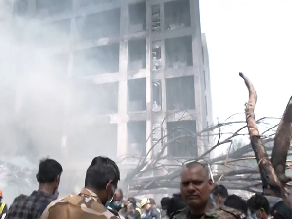 Visuals from the site of the Air India plane crash in Ahmedabad (Photo/ANI)