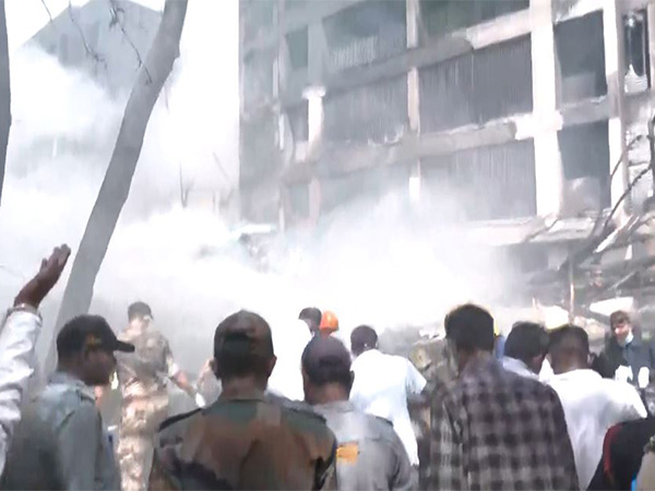 Visuals from the site of the plane crash in Ahmedabad (Photo/ANI)