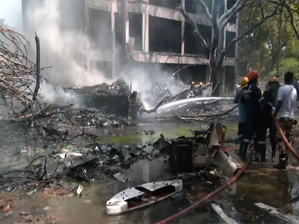 Firefighting operations at accident site (Photo/ANI)