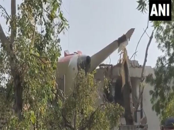 Visual from the site of the Ahmedabad plane crash (Photo/ANI)
