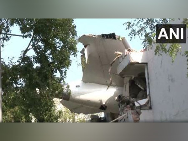 Wreckage of Air India AI-171 flight which crash landed on a building soon after takeoff from Ahmedabad airport. (Photo/ANI)