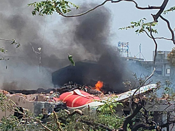 Visuals from the crash site. (Photo:ANI)
