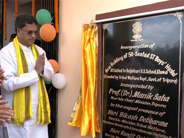 Tripura Chief Minister Manik Saha in Khowai district on Thursday. (Photo/ANI)