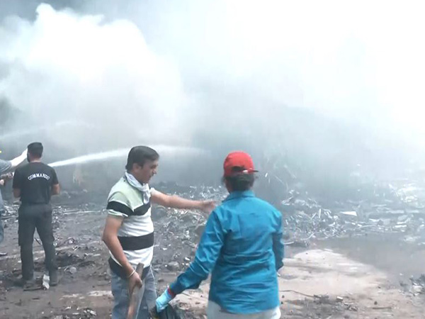 Firefighting operations at accident site (Photo/ANI)