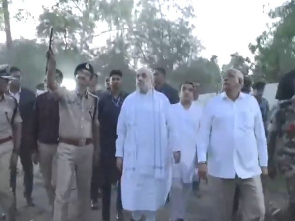 Union Home Minister Shah at plane crash site in Ahmedabad (Photo/ANI)