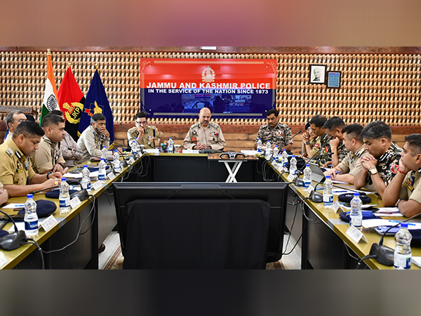 Jammu and Kashmir DGP Nalin Prabhat chairs high-level meeting (Photo/J-K Police)