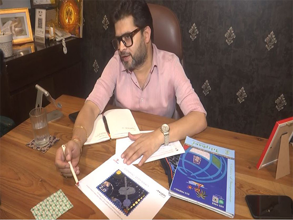 Designer Manish Tripathi crafts special badge for AXIOM-4 astronaut Subhanshu Shukla (Photo/ANI)