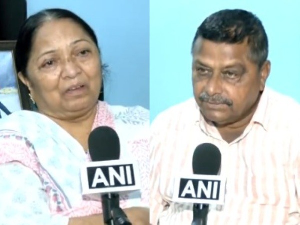 Sarla Christian (left) and David Christian, parents of AI 171 flight crash victim (Photo/ANI)