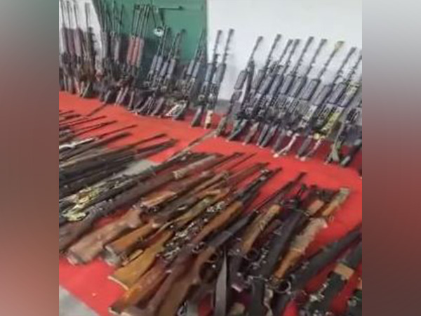 Security forces recover 328 weapons in major crackdown across Manipur's valley districts (Photo/ANI)