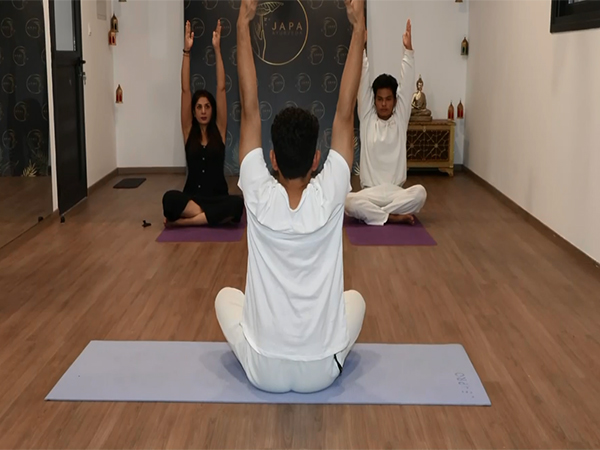 Yoga practitioners in Cyprus (Image/ANI)