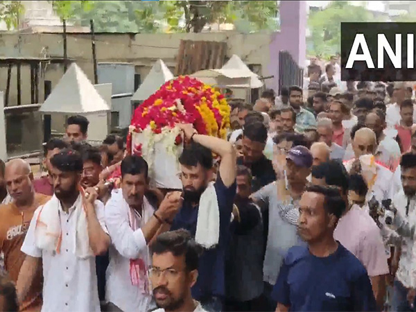 Last rites of AI 171 plane crash victim Kalpana Prajapati performed in Vadodara (Photo: ANI) 