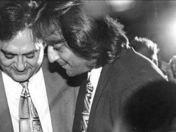 Late actor Sunil Dutt (L) and his son Sanjay Dutt (R) (Image source: Instagram/duttsanjay)