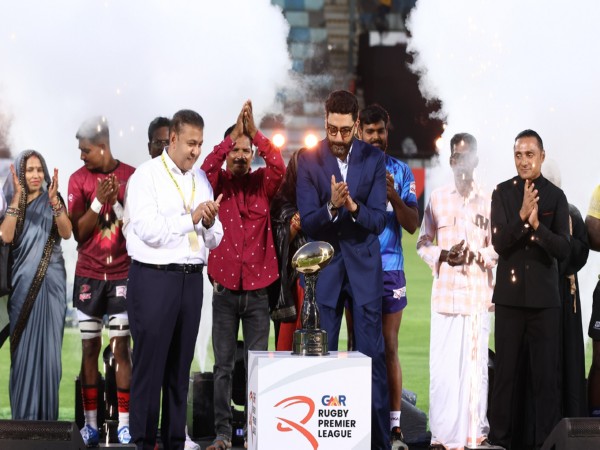 Bollywood actor Abhishek Bachchan at the Rugby Premier League opening ceremony (Photo: RPL)