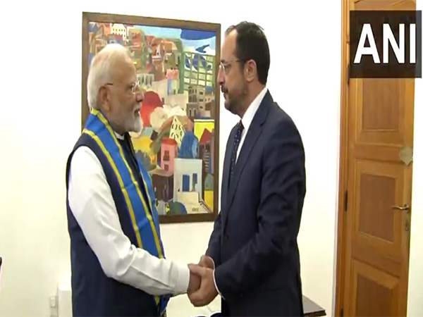PM Narendra Modi with Cyprus President  President Nikos Christodoulides (Photo/ANI)