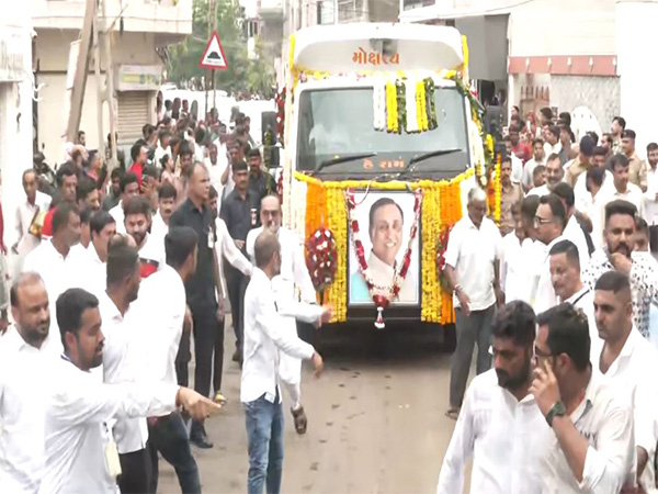 Former Gujarat CM Vijay Rupani accorded Guard of Honour. (Photo/ANI)