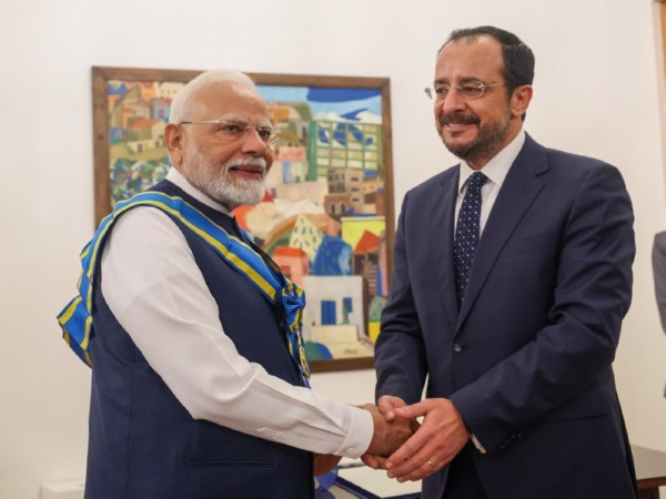 Prime Minister Narendra Modi and Cyprus President Nikos Christodoulides (Image: X/@narendramodi)