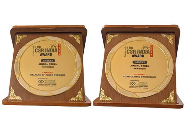 Jindal Steel & Power Honoured with Dual Greentech Awards for Excellence in Agriculture Promotion and Welfare of Elder Persons