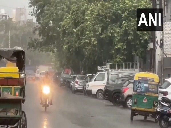 Rain lashes parts of Delhi NCR; Visuals from Noida Sector 11(Photo/ANI)