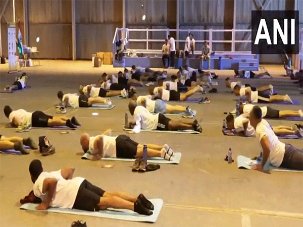 High Commission of India and the United Nations Peacekeeping Force in Cyprus partnered for a special yoga event at the UNFICYP Headquarters' Hangar (Photo/ANI)
