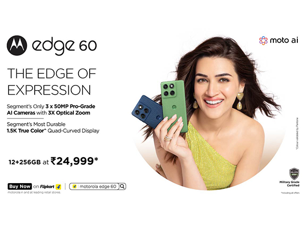 motorola edge 60 goes on sale starting at just Rs. 24,999*