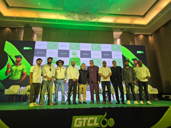 Players at Global Tennis Cricket League launch (Image: GTCL60)