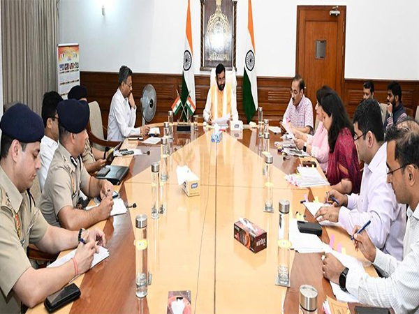 Haryana Chief Minister Nayab Singh Saini at the meeting (Photo/ ANI)