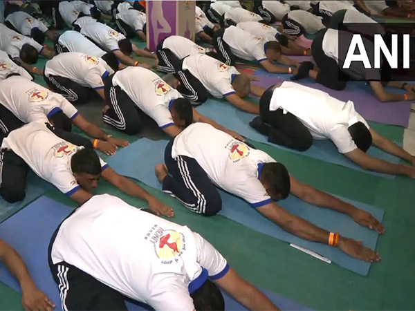 Ministry of Ayush organises Yoga Mahakumbh event in New Delhi (Photo: ANI) 