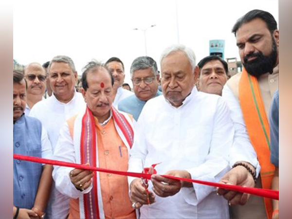 L- Bihar CM Nitish Kumar inaugurates Bhupatipur-Punpun elevated road on Monday
