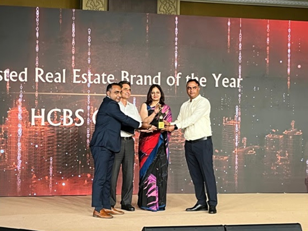 Vikas Gaur, Col. S.S. Kadyan and Parveen Hooda receives the ‘Most Trusted Real Estate Brand of the Year’ for HCBS Developments