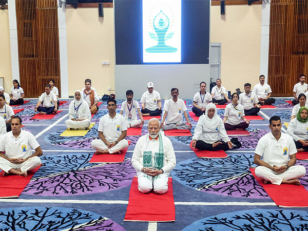  Prime Minister Narendra Modi leads International Day of Yoga celebrations, at Sher-i-Kashmir International Conference Centre (File Photo/ANI)