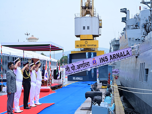 The Indian Navy commissioned INS Arnala, largest Indian Naval warship propelled by a diesel engine–waterjet combination. (Photo/ Indian Navy)