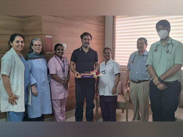 Congress leader Sonia Gandhi with Rahul Gandhi after being discharged from Sir Gangaram Hospital, Delhi. (Photo/Sir Gangaram Hospital)