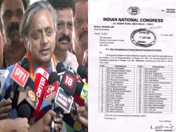 Shashi Tharoor is in eighth place in Congress' star campigners' list (Photo/ANI)