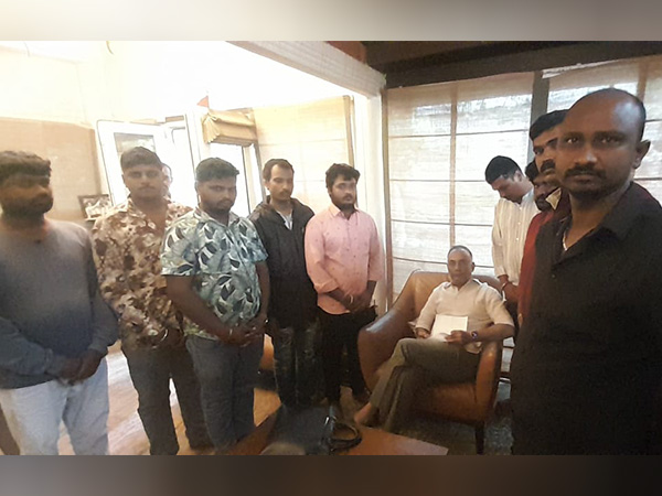 Namma Bike Taxi Association members meet Karnataka Health Minister Dinesh Gundu Rao (Photo/ANI)