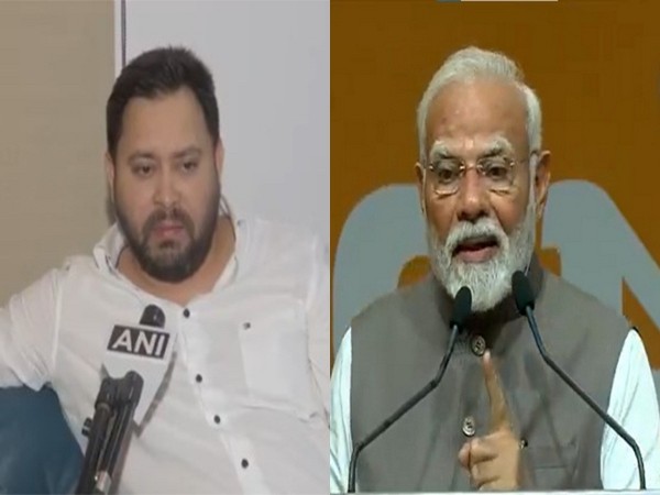 RJD leader Tejashwi Yadav (Left) PM Narendra Modi (Right) (Image: ANI)